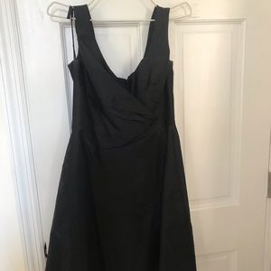 Alfred Sung Satin Fit & Flare Dress